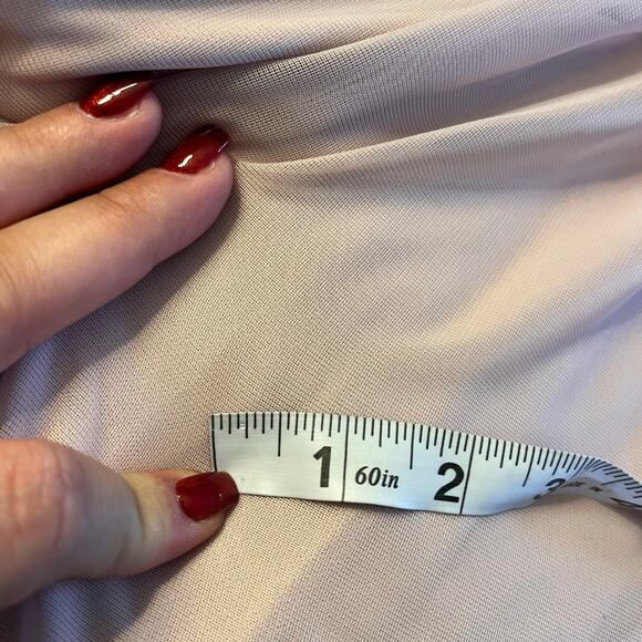 Azazie Pink Melanie Empire Formal Bridesmaid Maxi Floor Length Dress Wmns 12 - Picture 14 of 16